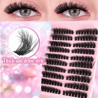 ✨ Salon-Look DIY Lash Extension Kit 💖 | Easy-to-Apply Wispy Lash Clusters 👁️💕