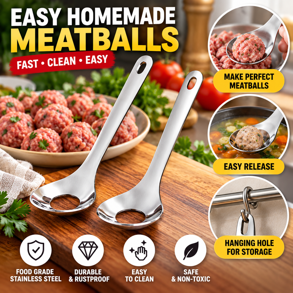 ✨ Make Perfect Meatballs with Less Mess – Fast, Easy| Only $9.99 🔥