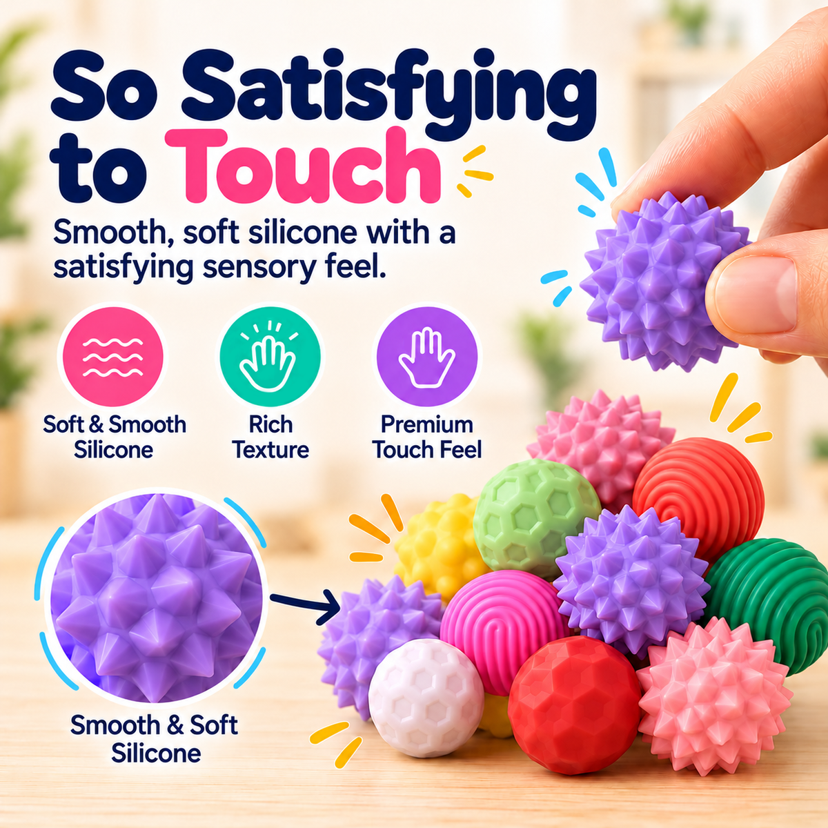 💗 Satisfying Sensory Ball – Endless Fidget Fun!