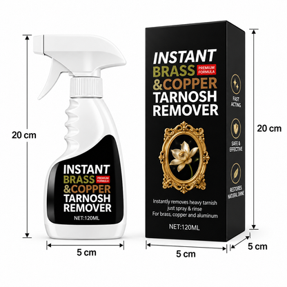 Instant Brass & Copper Tarnish Remover Spray  – Heavy Tarnish & Oxidation Cleaner