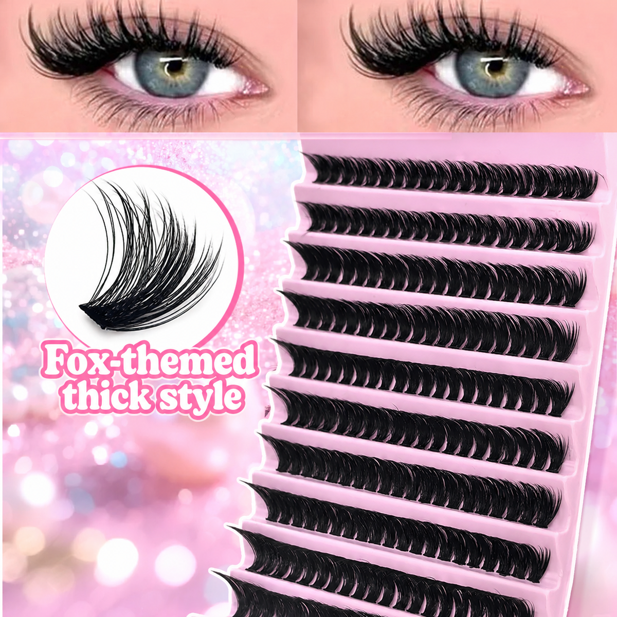✨ Salon-Look DIY Lash Extension Kit 💖 | Easy-to-Apply Wispy Lash Clusters 👁️💕