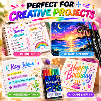 Glitter Metallic Markers – Make Every Creation Sparkle ✨