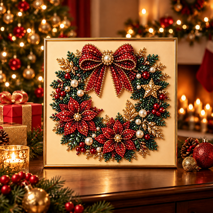🎄✨ DIY Christmas Sparkle Art Kit 🎅 | 3D Pearl Bead Painting 🎁
