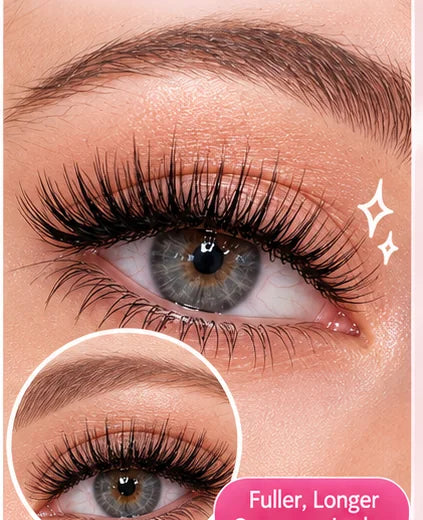 Illustrative finished wispy eyelash look